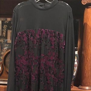 Black dress with velvet